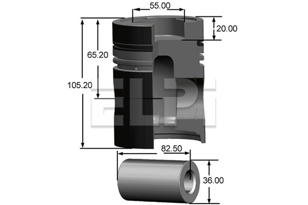 Piston LP181 3012 STD ELPI